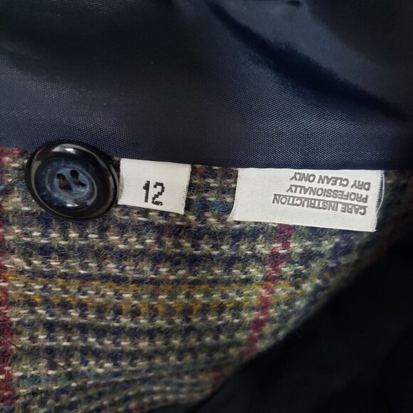 International Scene Wool Plaid Jacket Vintage Lined Button Front Womens Size 12 - Picture 5 of 14